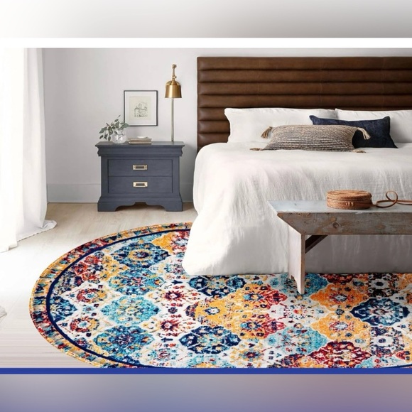 - - Morrocan Bohemian Persian  Multi wool Color Rug Soft ! 3x5 -EUC- Gorgeous! - Picture 4 of 5